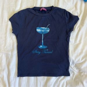Edikted Navy Baby Tee